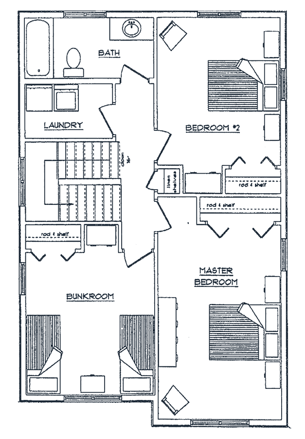 Westwind floor plan, upper floor